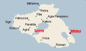 Mytilini the capital of Lesvos island