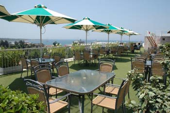 The surround area of the roof garden of the Hotel Emmantina in the Glyfada's area of Athens - Greece